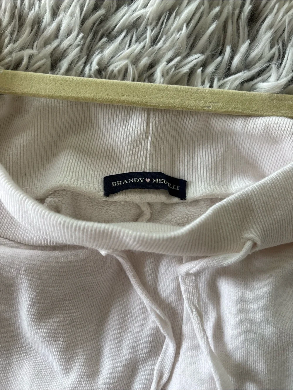 Brandy Melville White Wide-Leg Drawstring Pants - Picture 4 of 4